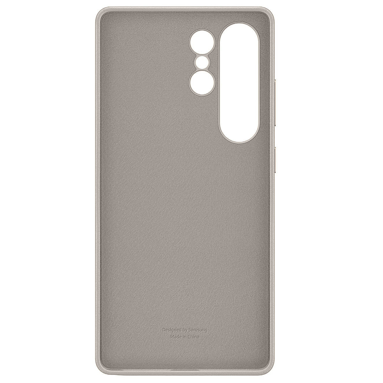 Samsung Galaxy S25 Ultra Leather Case, Kindsuit Leather Back Cover - Titanium